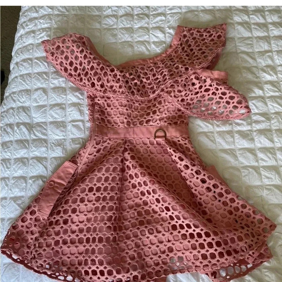 Self portrait asymmetric pink frill flutter ruffle mini dress - Picture 10 of 16